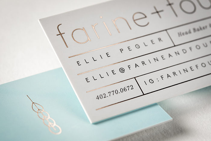 silk card with foil