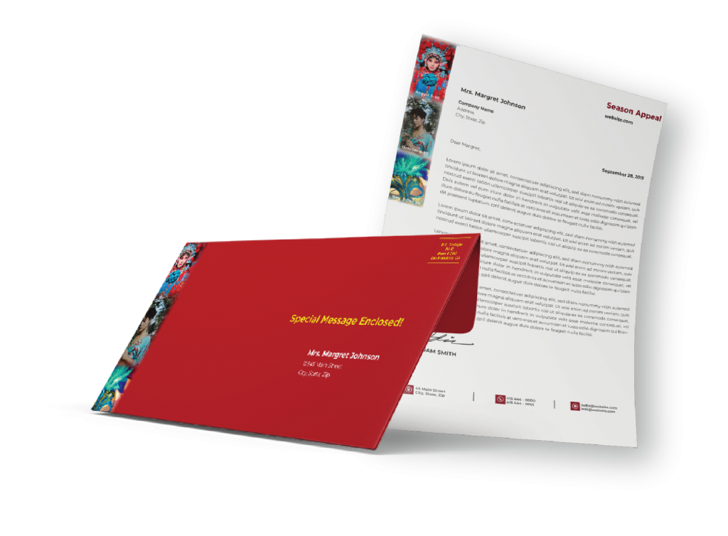 red envelope letter mailer