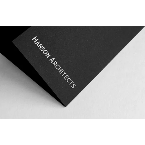 original Embossed Foil Stamped Silver on Black