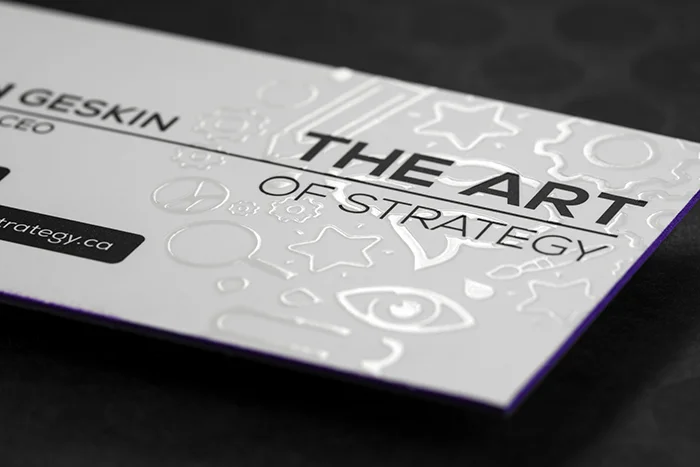 Raised Spot UV Business Cards