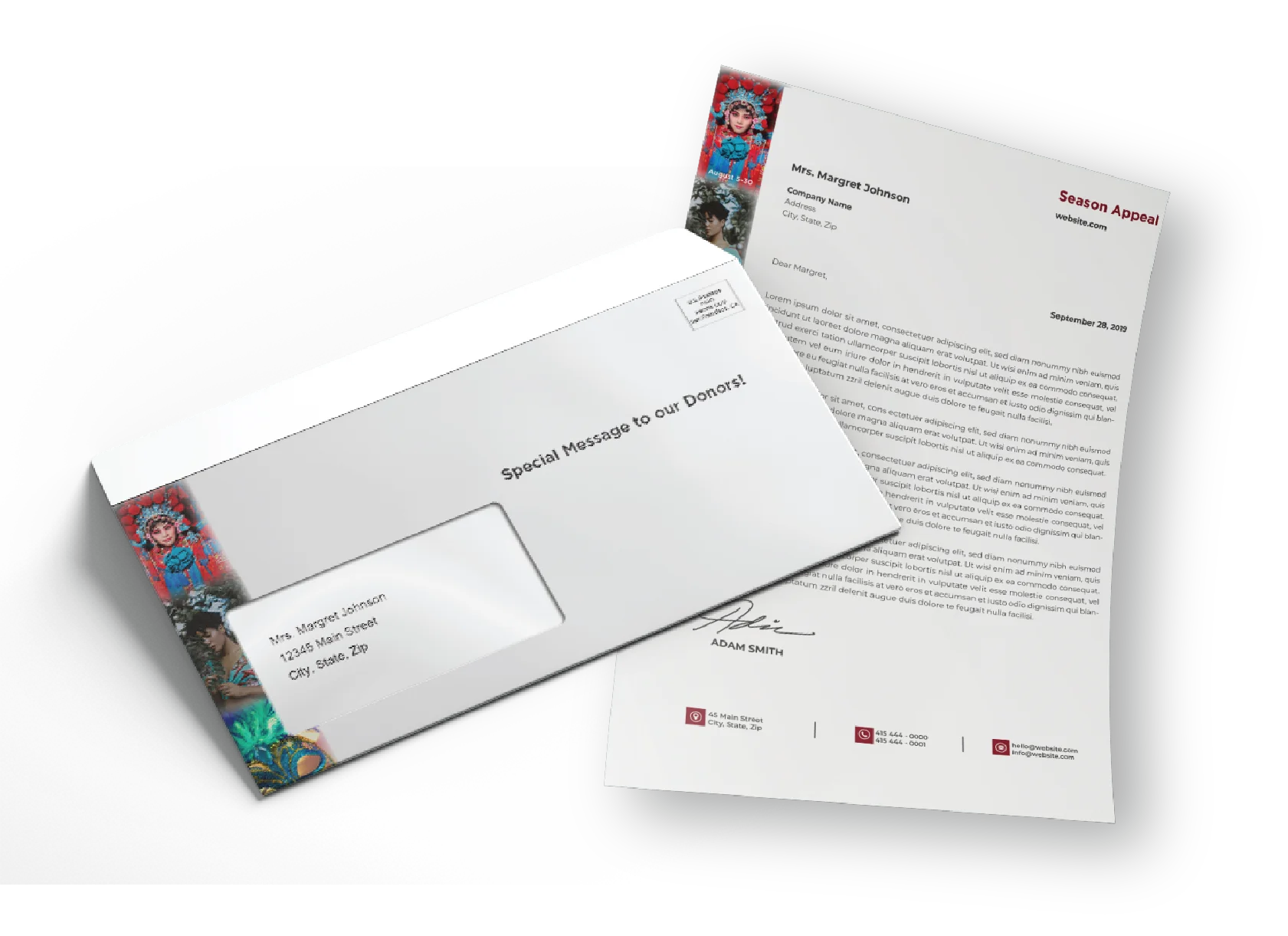 white window mailer